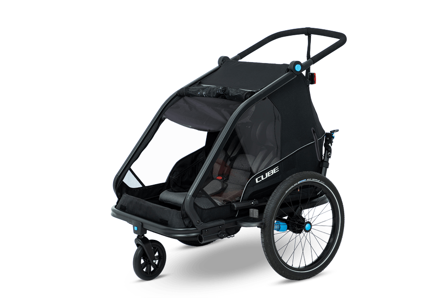 CUBE Kinder Fahrradanhänger Double CMPT X - schwarz - k.A.
